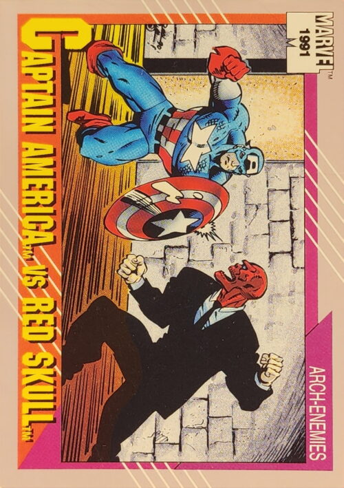 1991 Marvel Universe Series I #115 Captain America vs Red Skull