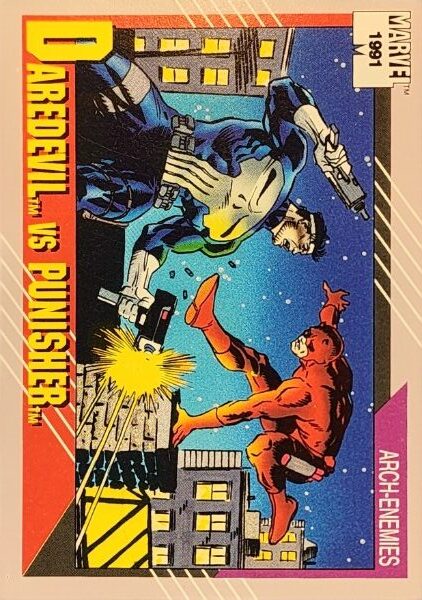 1991 Marvel Universe Series I #116 Daredevil vs Punisher