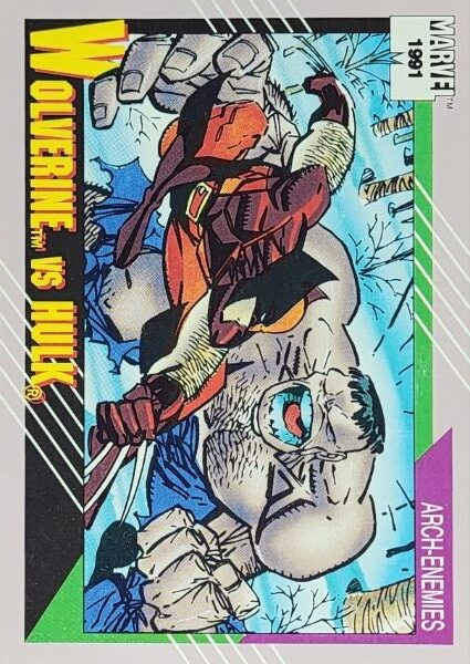 1991 Marvel Universe Series I #108 Hulk vs Wolverine