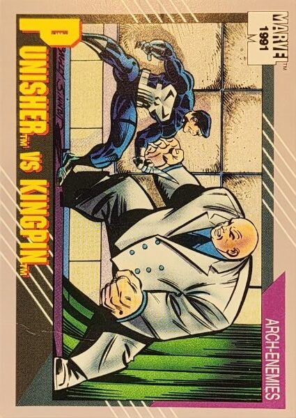 1991 Marvel Universe Series I #102 Punisher vs Kingpin