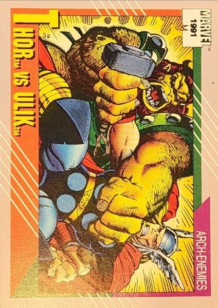 1991 Marvel Universe Series II #122 Thor vs Ulik