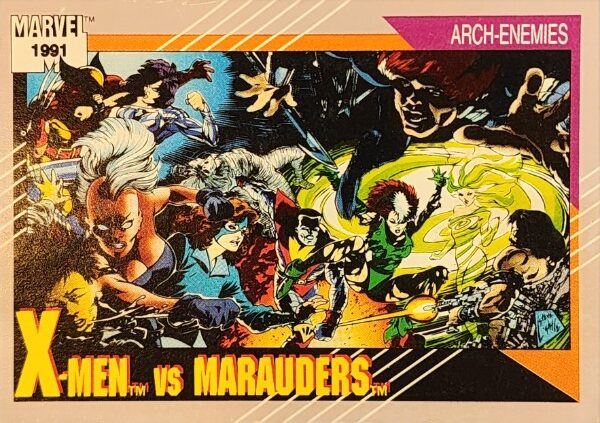 1991 Marvel Universe Series I #117 X-Men vs Marauders - Image 3